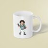 Custom Teal Number 17 Football Runner Face Cutout – Mug Custom Teal Number 17 Football Runner Face Cutout shown on a mug mockup