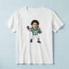 Custom Teal Number 17 Football Runner Face Cutout – T-shirt Custom Teal Number 17 Football Runner Face Cutout shown on a T-shirt mockup