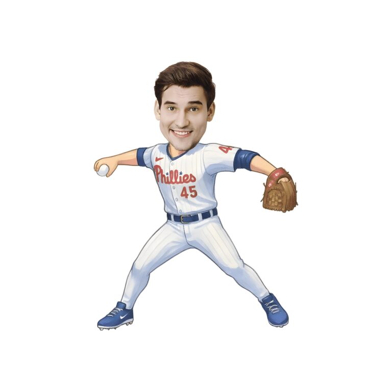Custom Number 45 Baseball Fielder Face Cutout – Original Custom Number 45 Baseball Fielder Face Cutout design preview