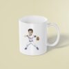Custom Number 45 Baseball Fielder Face Cutout – Mug Custom Number 45 Baseball Fielder Face Cutout shown on a mug mockup