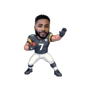 Custom Black Number 7 Football Player Face Cutout – Original Custom Black Number 7 Football Player Face Cutout design preview