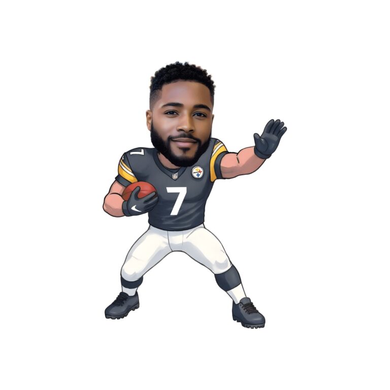 Custom Black Number 7 Football Player Face Cutout – Original Custom Black Number 7 Football Player Face Cutout design preview