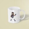 Custom Black Number 7 Football Player Face Cutout – Mug Custom Black Number 7 Football Player Face Cutout shown on a mug mockup