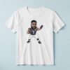 Custom Black Number 7 Football Player Face Cutout – T-shirt Custom Black Number 7 Football Player Face Cutout shown on a T-shirt mockup
