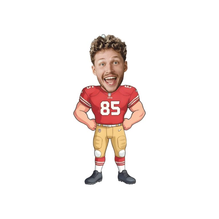 Custom Red Number 85 Football Player Face Cutout – Original Custom Red Number 85 Football Player Face Cutout design preview