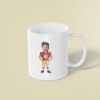 Custom Red Number 85 Football Player Face Cutout – Mug Custom Red Number 85 Football Player Face Cutout shown on a mug mockup