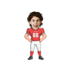 Custom Red Number 88 Football Player Face Cutout – Original Custom Red Number 88 Football Player Face Cutout design preview