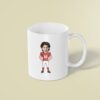 Custom Red Number 88 Football Player Face Cutout – Mug Custom Red Number 88 Football Player Face Cutout shown on a mug mockup