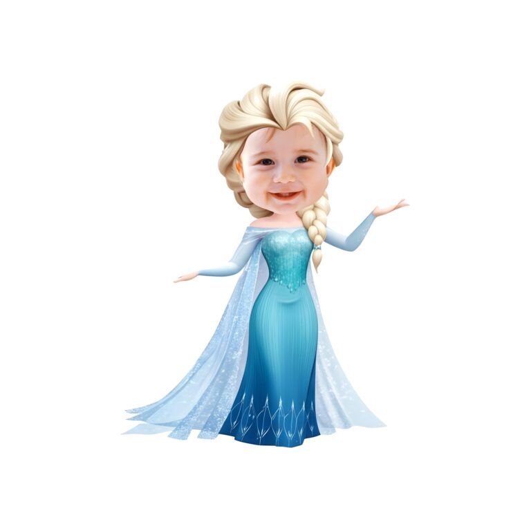 Custom Ice Queen in Blue Gown Face Cutout – Original Custom Ice Queen in Blue Gown Face Cutout design preview