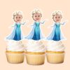 Custom Ice Queen in Blue Gown Face Cutout – Cupcake Topper Custom Ice Queen in Blue Gown Face Cutout shown on a cupcake topper mockup