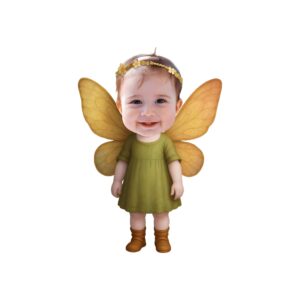 Custom Garden Fairy with Golden Wings Face Cutout – Original Custom Garden Fairy with Golden Wings Face Cutout design preview