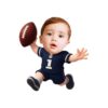 Custom Navy Number 1 Football Child Face Cutout – Original Custom Navy Number 1 Football Child Face Cutout design preview