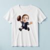 Custom Navy Number 1 Football Child Face Cutout – T-shirt Custom Navy Number 1 Football Child Face Cutout shown on a T-shirt mockup