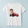 Custom Red Number 95 Race Car Rider Face Cutout – T-shirt Custom Red Number 95 Race Car Rider Face Cutout shown on a T-shirt mockup