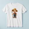 Custom Farmer Holding Red Plaid Shirt Face Cutout – T-shirt Custom Farmer Holding Red Plaid Shirt Face Cutout shown on a T-shirt mockup