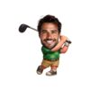 Custom Golfer Finishing Green Argyle Polo Face Cutout – Original Custom Golfer Finishing Green Argyle Polo Face Cutout design preview
