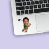 Custom Golfer Finishing Green Argyle Polo Face Cutout – Sticker Custom Golfer Finishing Green Argyle Polo Face Cutout shown on a sticker mockup