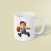 Custom Blue Number 7 Basketball Dribbler Face Cutout – Mug Custom Blue Number 7 Basketball Dribbler Face Cutout shown on a mug mockup