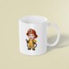 Custom Number 3 Firefighter with Hose Face Cutout – Mug Custom Number 3 Firefighter with Hose Face Cutout shown on a mug mockup