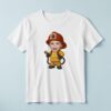 Custom Number 3 Firefighter with Hose Face Cutout – T-shirt Custom Number 3 Firefighter with Hose Face Cutout shown on a T-shirt mockup