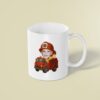 Custom Number 3 Firefighter Riding a Fire Face Cutout – Mug Custom Number 3 Firefighter Riding a Fire Face Cutout shown on a mug mockup