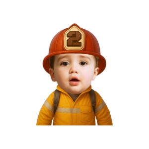 Custom Number 2 Firefighter Portrait Face Cutout – Original Custom Number 2 Firefighter Portrait Face Cutout design preview