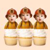 Custom Number 2 Firefighter Portrait Face Cutout – Cupcake Topper Custom Number 2 Firefighter Portrait Face Cutout shown on a cupcake topper mockup
