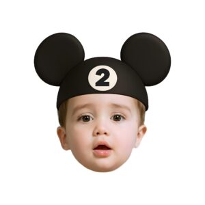 Custom Number 2 Mouse-Ear Portrait Face Cutout – Original Custom Number 2 Mouse-Ear Portrait Face Cutout design preview