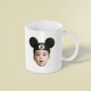 Custom Number 2 Mouse-Ear Portrait Face Cutout – Mug Custom Number 2 Mouse-Ear Portrait Face Cutout shown on a mug mockup