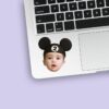 Custom Number 2 Mouse-Ear Portrait Face Cutout – Sticker Custom Number 2 Mouse-Ear Portrait Face Cutout shown on a sticker mockup
