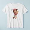 Custom Golfer Finishing a Swing Pink Cap Face Cutout – T-shirt Custom Golfer Finishing a Swing Pink Cap Face Cutout shown on a T-shirt mockup