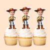 Custom Cowboy Sheriff Character Face Cutout – Cupcake Topper Custom Cowboy Sheriff Character Face Cutout shown on a cupcake topper mockup