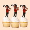 Custom Golfer Backward Black Cap Face Cutout – Cupcake Topper Custom Golfer Backward Black Cap Face Cutout shown on a cupcake topper mockup