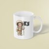 Custom First-Birthday Navy Space Flag Face Cutout – Mug Custom First-Birthday Navy Space Flag Face Cutout shown on a mug mockup