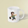 Custom Bowler Delivering a Black Ball Face Cutout – Mug Custom Bowler Delivering a Black Ball Face Cutout shown on a mug mockup