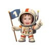 Custom First-Birthday Astronaut Control Panel Face Cutout – Original Custom First-Birthday Astronaut Control Panel Face Cutout design preview