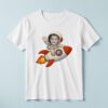 Custom Astronaut Riding Cream Space Suit Face Cutout – T-shirt Custom Astronaut Riding Cream Space Suit Face Cutout shown on a T-shirt mockup