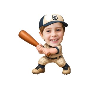 Custom Number 5 Baseball Batter Face Cutout – Original Custom Number 5 Baseball Batter Face Cutout design preview