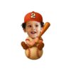 Custom Number 2 Child Seated on a Baseball Face Cutout – Original Custom Number 2 Child Seated on a Baseball Face Cutout design preview