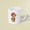 Custom Number 2 Child Seated on a Baseball Face Cutout – Mug Custom Number 2 Child Seated on a Baseball Face Cutout shown on a mug mockup