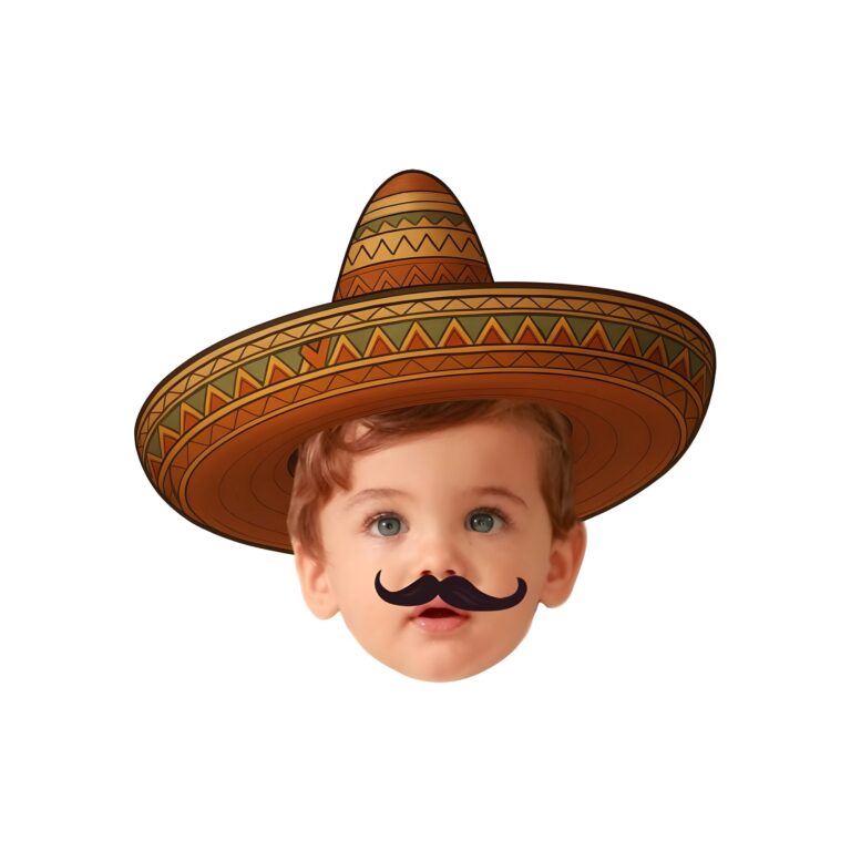 Custom Sombrero Portrait with Mustache Face Cutout – Original Custom Sombrero Portrait with Mustache Face Cutout design preview