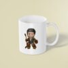 Custom Black Number 7 Hockey Goalie Face Cutout – Mug Custom Black Number 7 Hockey Goalie Face Cutout shown on a mug mockup