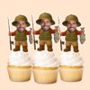 Custom Angler Showing a Caught Fish Face Cutout – Cupcake Topper Custom Angler Showing a Caught Fish Face Cutout shown on a cupcake topper mockup