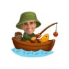 Custom Angler Fishing from a Boat Face Cutout – Original Custom Angler Fishing from a Boat Face Cutout design preview