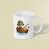 Custom Angler Fishing from a Boat Face Cutout – Mug Custom Angler Fishing from a Boat Face Cutout shown on a mug mockup