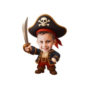 Custom Pirate Captain with Sword Face Cutout – Original Custom Pirate Captain with Sword Face Cutout design preview