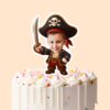 Custom Pirate Captain with Sword Face Cutout – Cake Topper Custom Pirate Captain with Sword Face Cutout shown on a cake topper mockup