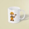 Custom Number 3 Builder Holding a Hammer Face Cutout – Mug Custom Number 3 Builder Holding a Hammer Face Cutout shown on a mug mockup