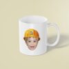 Custom Number 2 Hard-Hat Portrait Face Cutout – Mug Custom Number 2 Hard-Hat Portrait Face Cutout shown on a mug mockup