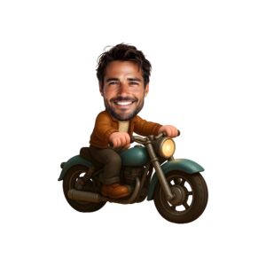 Custom Classic Motorcycle Rider Face Cutout – Original Custom Classic Motorcycle Rider Face Cutout design preview